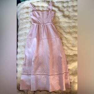 Reformation Everett Linen Dress In Cherry Blossom, NWOT, never worn, no flaws.